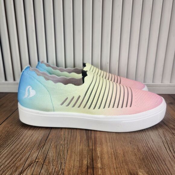 SKECHERS Shoes - Skechers Street Poppy Rainbow Daze Womens Size 6.5 Multi Colorful Slip On Shoes